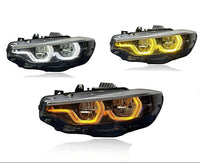 F8X V3 IKON LED Headlights – Tri Color White/Yellow/Amber DRLs