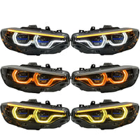 F8X V3 IKON LED Headlights – Tri Color White/Yellow/Amber DRLs