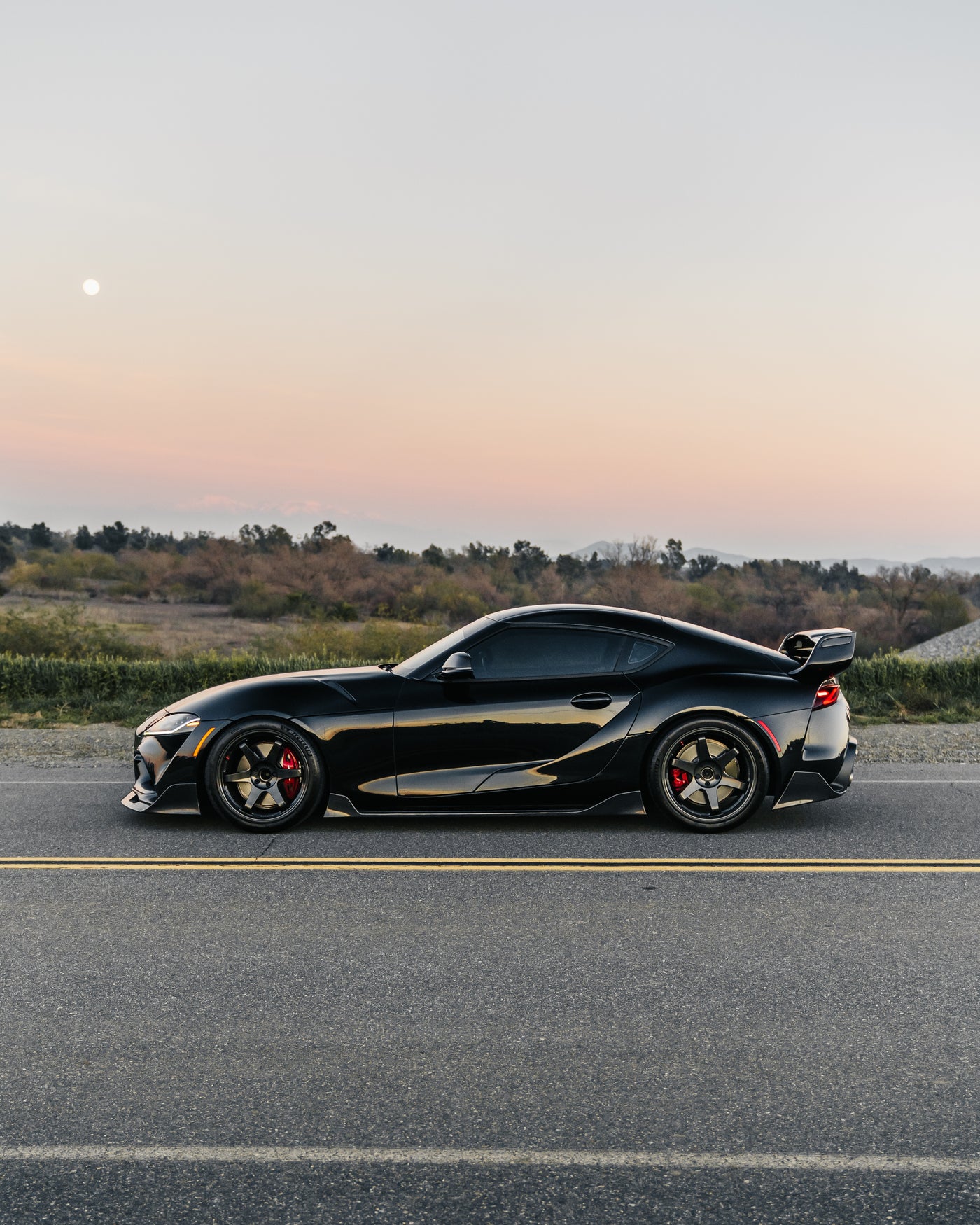 A90 Supra AG Style Carbon Fiber Skirt Extensions