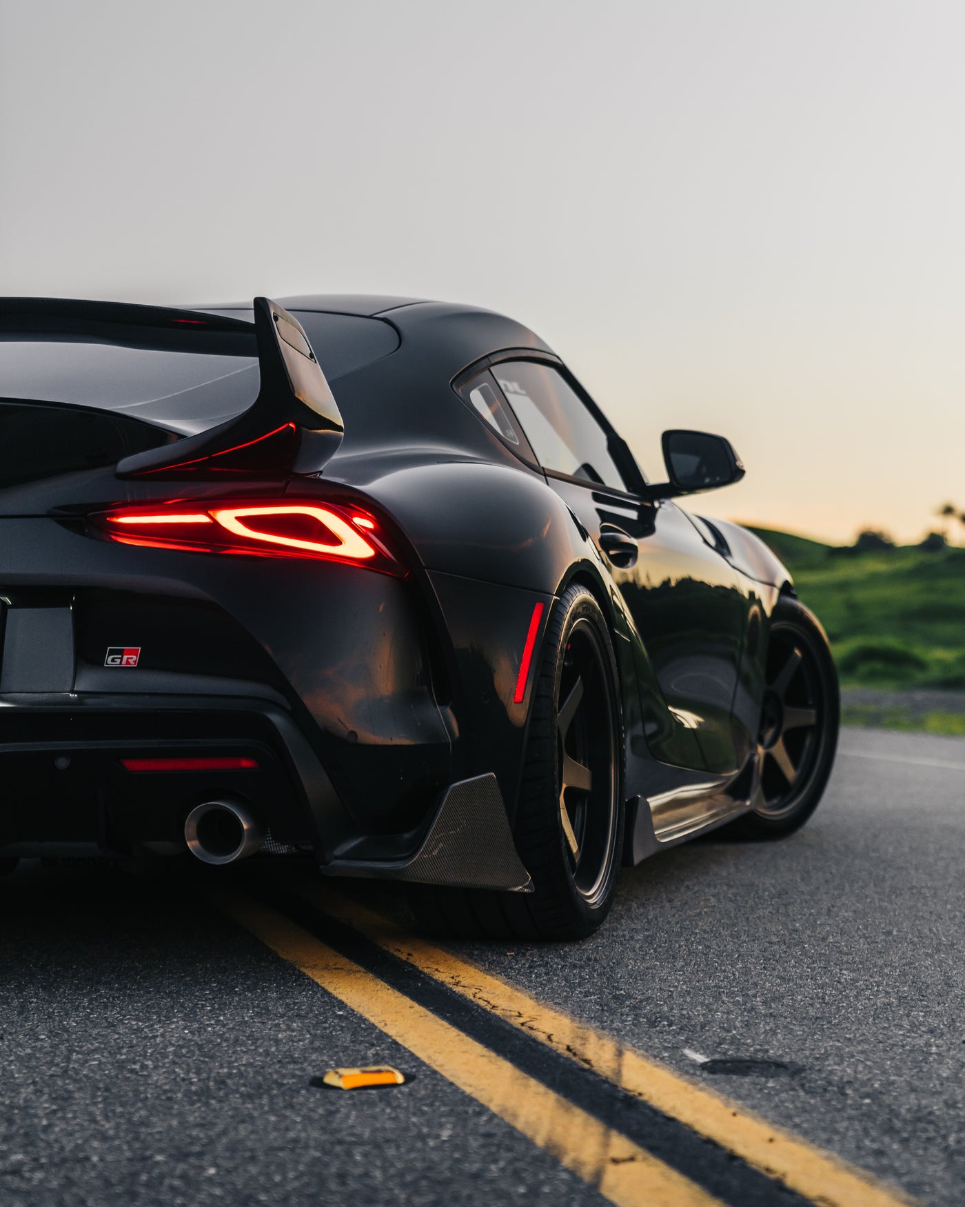 A90 Supra AG Style Carbon Fiber Skirt Extensions